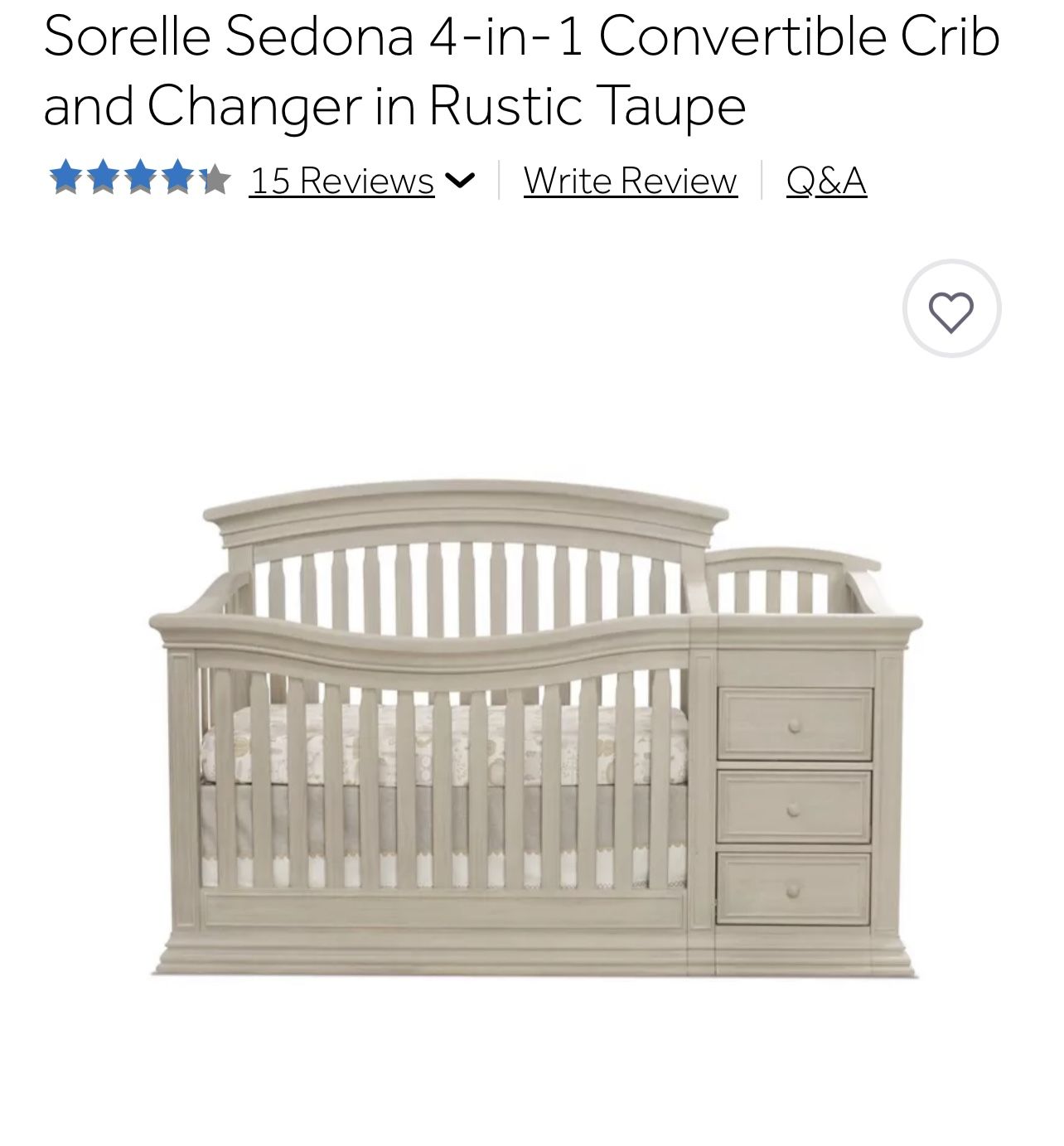 Sedona Crib And Changer