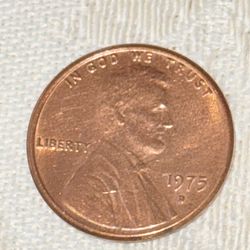1975 D double die red penny