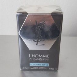 DISCONTINUED! YVES SAINT LAURANT L'HOMME COLOGNE BLEUE 3.3OZ/100ML, NEW SEALED BOX