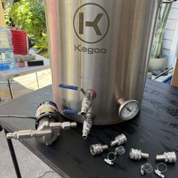 Homebrew kettle with Chugger Pump and Quick disconnects