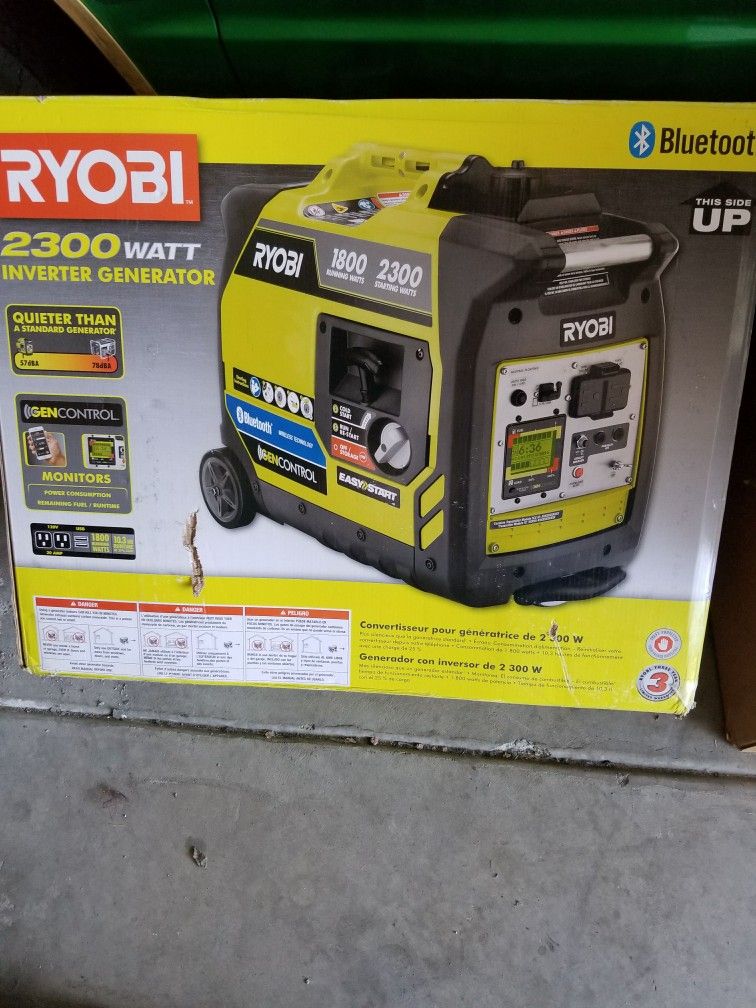 Ryobi, Brand New Inverter Generator Never Open Never Used Bluetooth Control 2300 Watt Well Worth 🤑💰🤑💰