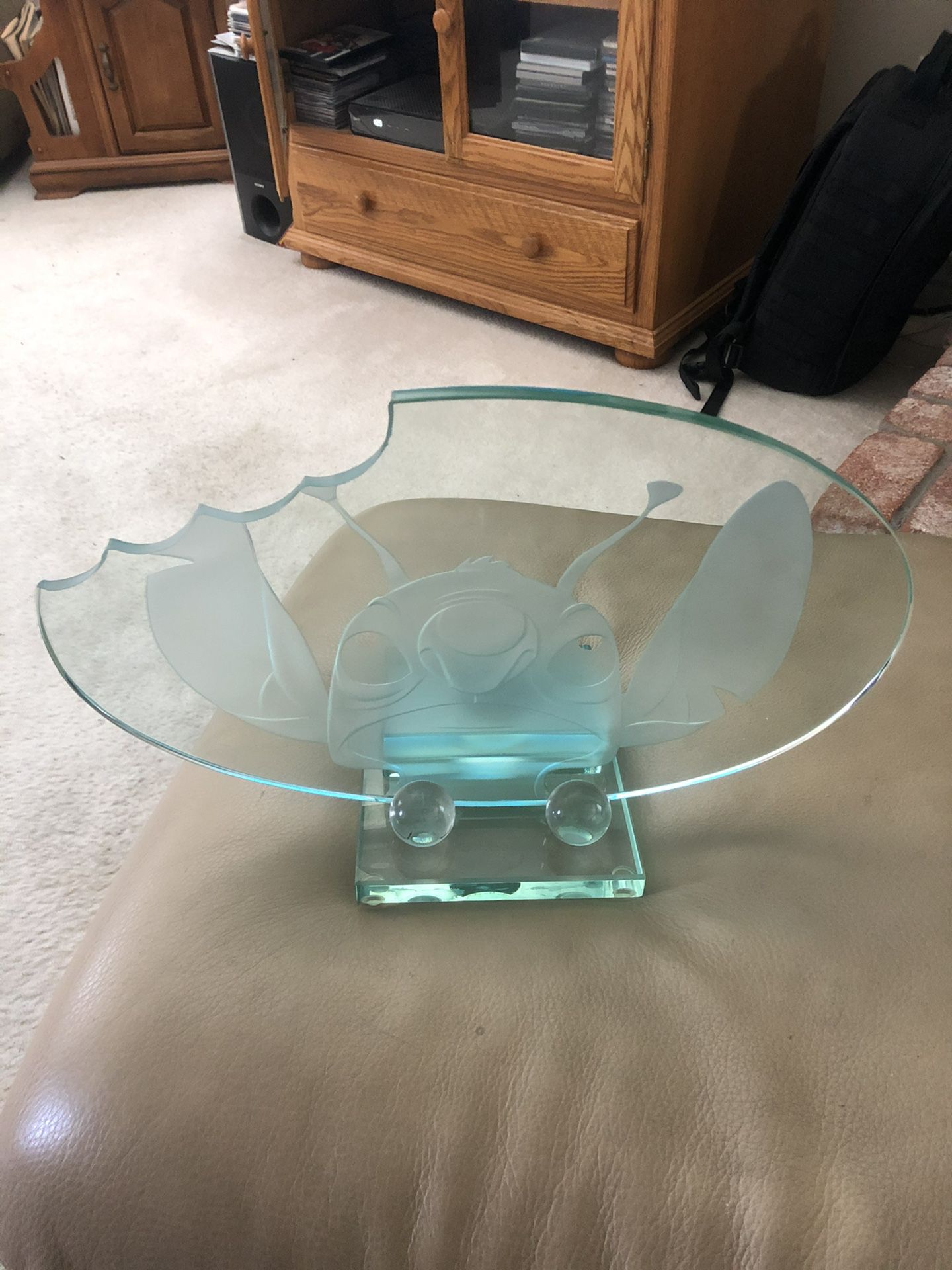 Disney Stitch Glass Sculpture