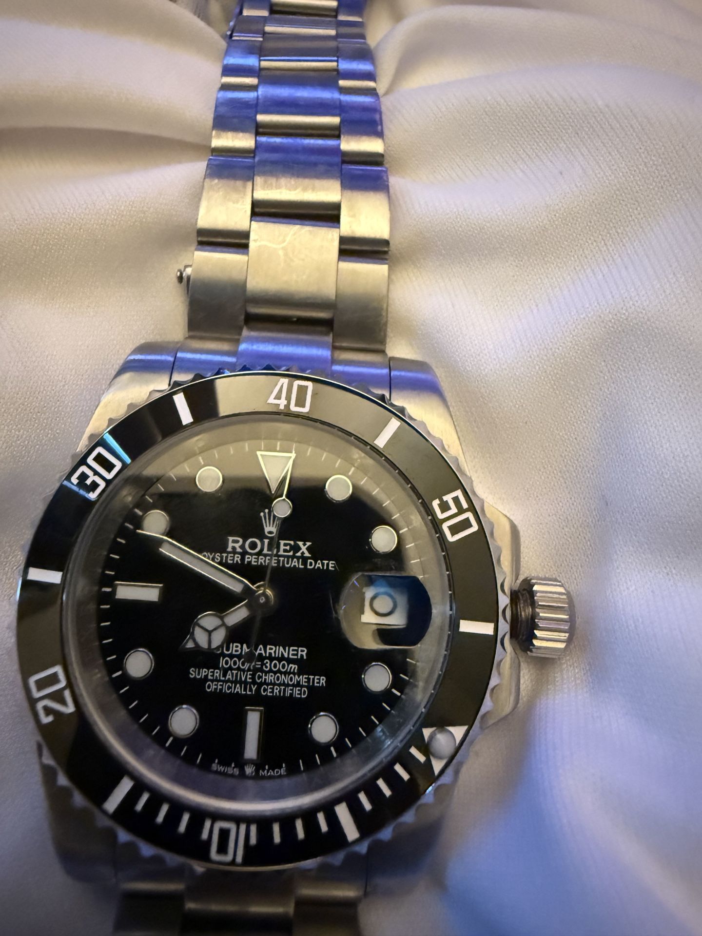 Black/silver Rolex Oyster Perpetual Date