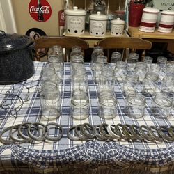 Canning Lot Waterbath Canner Jars & Rings