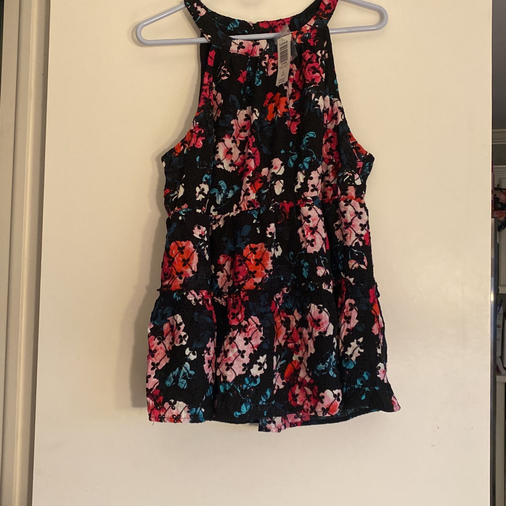 Torrid Floral Print Halter Top Size 1