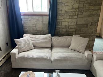 Pair of beige couches