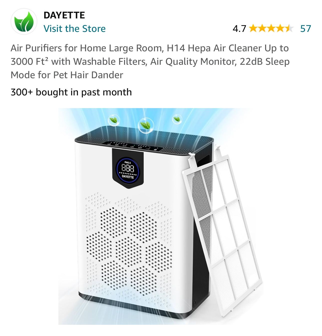 New- Dayette Air Purifier (300sqft)