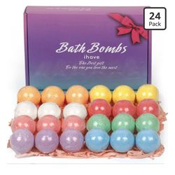 iHave Bath Bombs, 24 Pcs Mini BathBombs Gifts for Women - Perfect Bubble Bath Gift Set for Boys and Girls