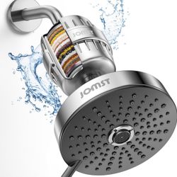 Shower Head ＆ Filter COMBO ! Anti - Chlorine Specialty - 3 Gears' Boosting Pressure with 25 Stage Filtration - Removes 99.945% Chlorine & Heavy Metals
