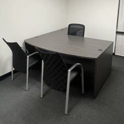 L Shaped Table Furniture With Pedestal