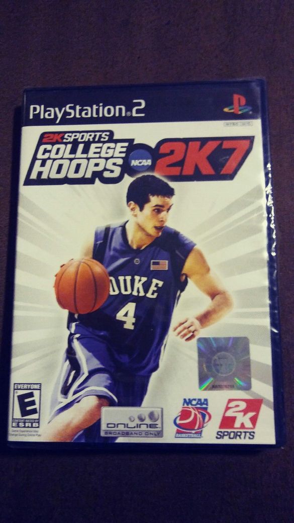 NCAA College Hoops 2K7 (Sony PlayStation 2, 2006) PS2 Basketball JJ Redick Cover