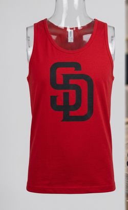 Unisex SD Tank Tops In Heather Gray Or Red