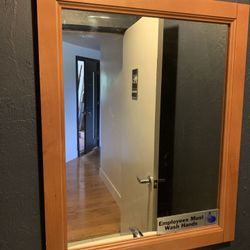 Vanity mirrors  24x30 sticker can be removed 2qty