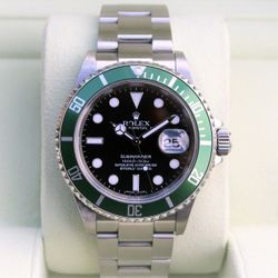 ROLEX SUBMARINER GREEN BEZEL 16610LV ANNIVERSARY SUB - T5663