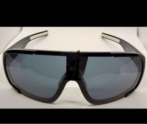 Black Shield Wrap Sunglasses