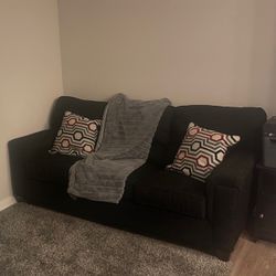 Calvin Onyx Black Sofa