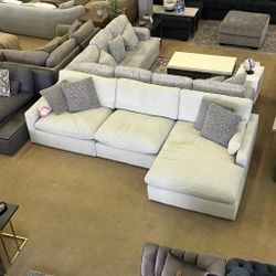 Sophie Gray Velvet Modular 3pc LAF Chaise Sectional