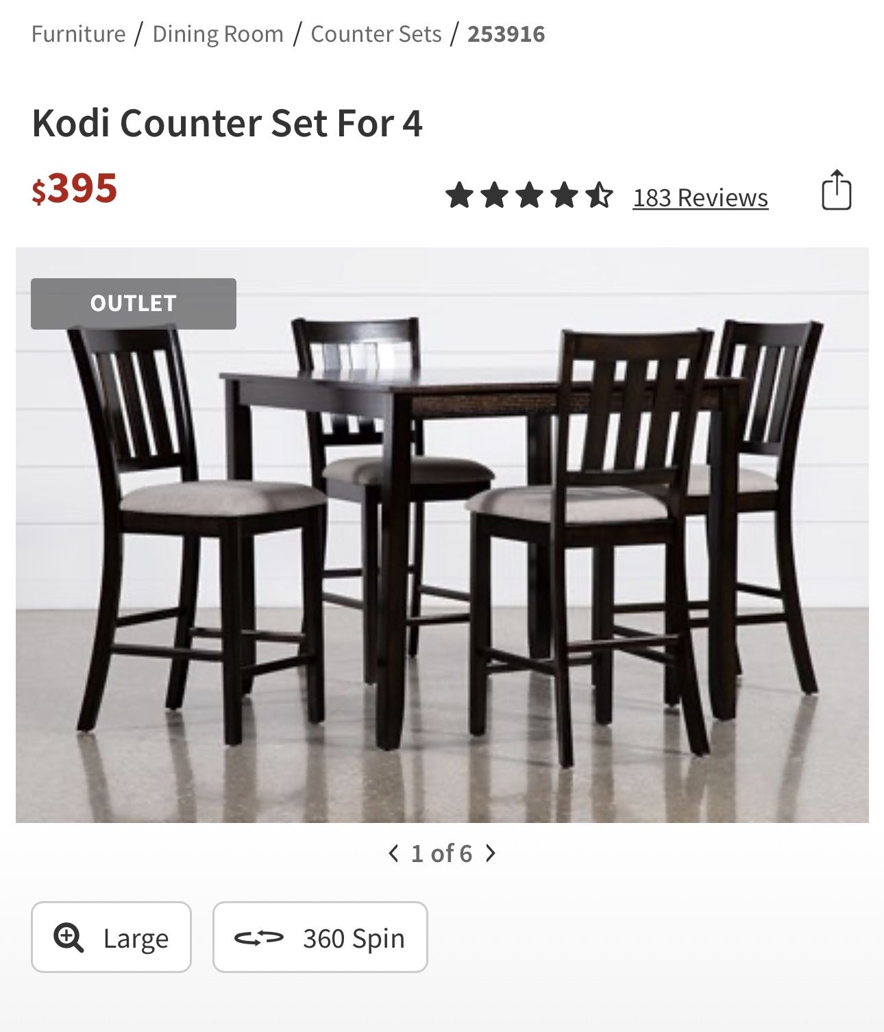 Labor Day Sale! Ashley Furniture Dining - Solid Wood Four Chairs Five Piece Set