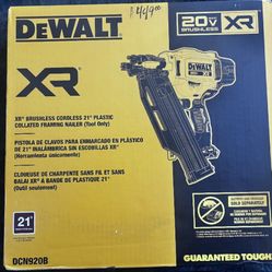 20V brushless, 21" plastic collated, tool only Brand New 