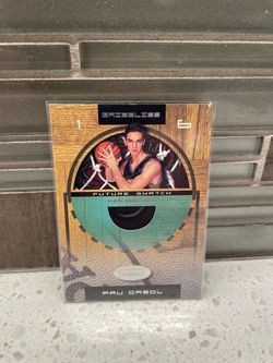 2001 Fleer NBA Hoops Hot Prospects Pau Gasol Future Swatch Player Worn Jersey Card /1000