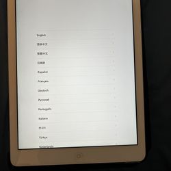 iPad Air Silver And White 16 GB In Navy Blue Case