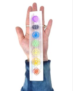 Selenite Chakra Wand / Crystal Charging Plate