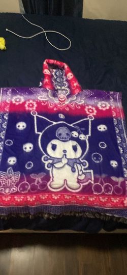 Kuromi hooded poncho