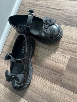 Toddler glitter black shoes