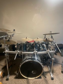 Aqua Glitter Pearl Export 7 Piece Drum Kit