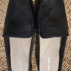 Easy Spirit Comfort Black Leather Mule 10.5 Pebbled 