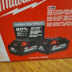 Milwaukee 8.0ah And 6.0ah High Out Put Batteries