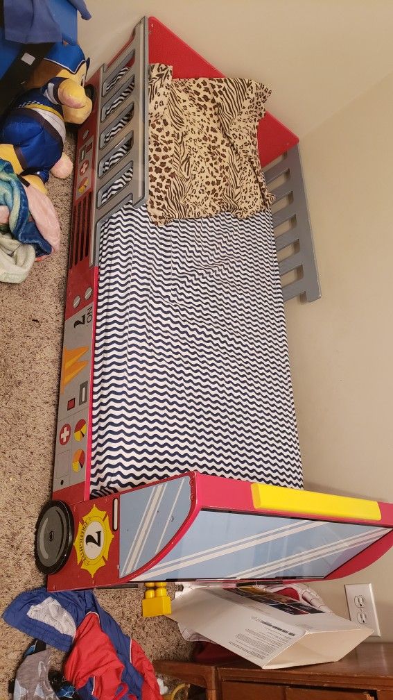 TODDLER FIRETRUCK BED $80 OBO