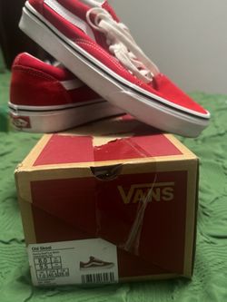 Red  Vans sneakers