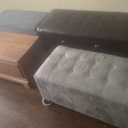  Storage Ottoman Benches/ Wood Chest Storage 