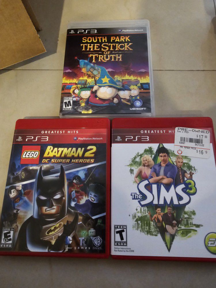 South Park Lego Batman And sims3 For Ps3