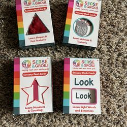 Sense & Grow: Sensory Flash Cards - Educational Flash Cards - Preschool Learning Cards for Ages 3 Years+