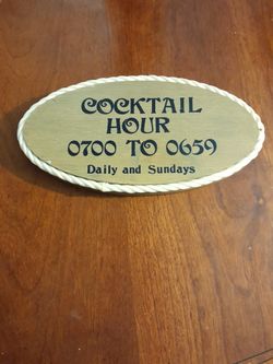 Cocktail Hour Funny Sign (Open 24 Hours)