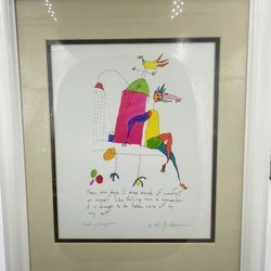 Story People “Words Of Comfort” By Brian Andreas Art Print Glass Frame 15x13"