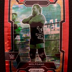Wolfgang 2024 Panini Prizm WWE #185 RED WAVE PRIZM #d To 399!
