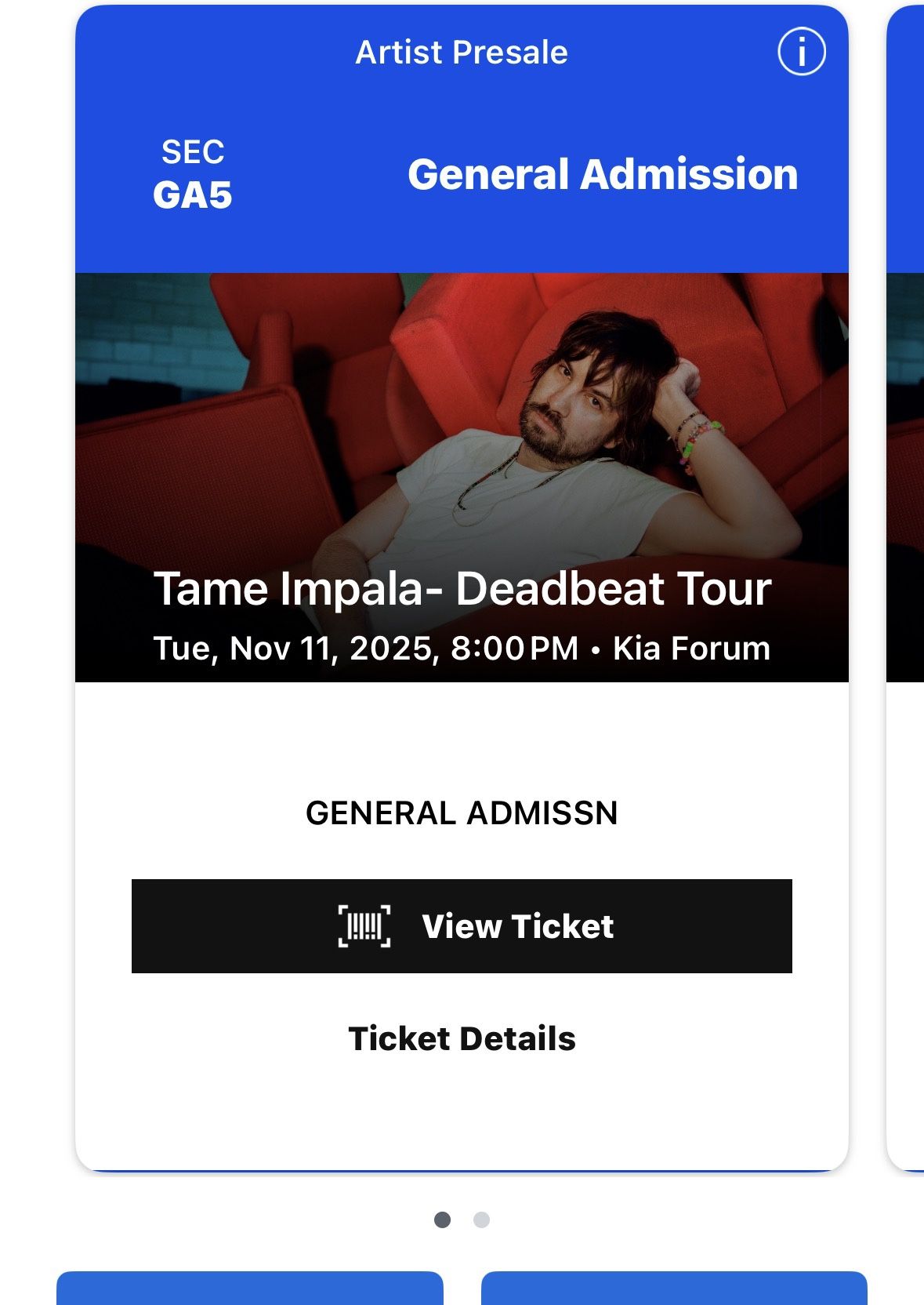 Tame Impala 2 Tickets