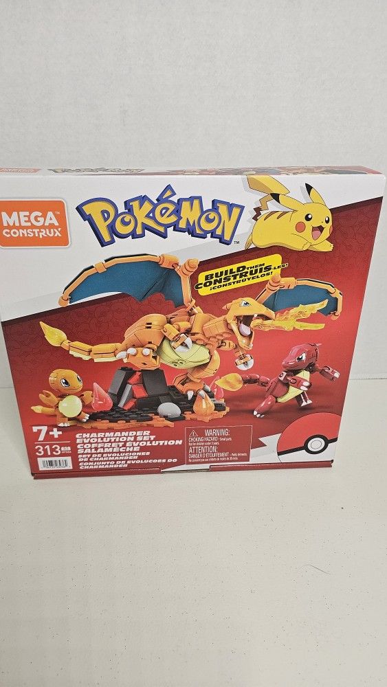 Mega Pokemon Charmander Evolution Building Set