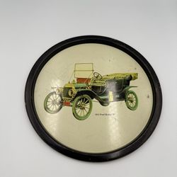 Ford Model T 1911 Antique Car Serving Tin Tray VTG Metal Atlantic Can Co