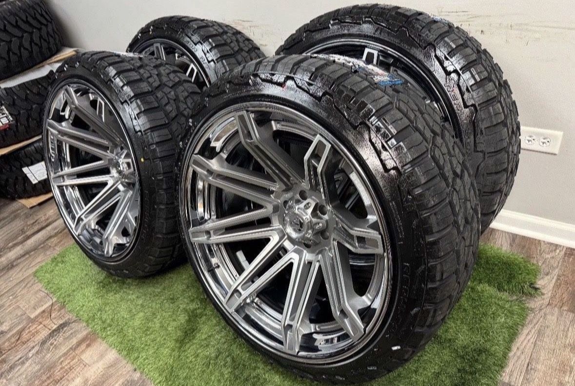 NEW 24x12 fuel forged wheels wrapped in 285/40r24 rbp tires