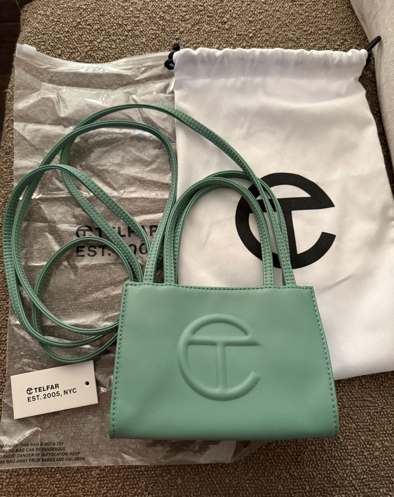 Telfar Small Tote Bag in sage (Vegan leather)
