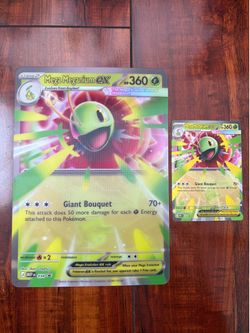 Pokemon Mega Meganium EX Ascended Heroes Promo Lot of 2 Standard & Jumbo NM/M 🍃