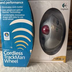 New Wireless Logitech Trackman Wheel Mouse