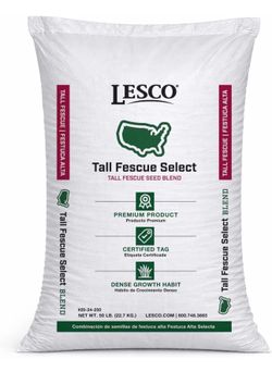 Lesco Tall Fescue Select Blend Grass Seed - 50lbs. - Blue Tag Certified - Weed Free