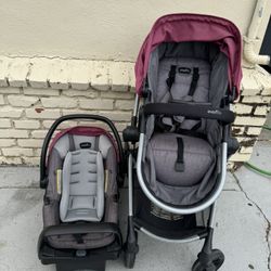 EvenFlo Pivot Stroller W/ Infant Car Seat 