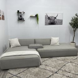Modern Gray Sectional Couch 