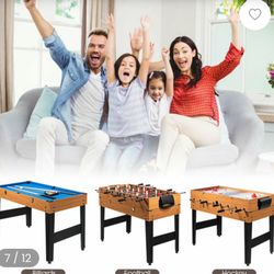 New 3 In 1 Soccer,billiard & Hockey  Slide Table